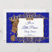 Prince Boy Baby shower Royal Blue Ethnic 2 Kaart (Voorkant)