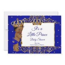 Prince Boy Baby shower Royal Blue Ethnic 2
