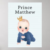Prince Cartoon Character Baby Boy Poster (Voorkant)