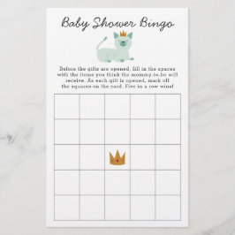 Prince Cat Bingo Baby shower Game