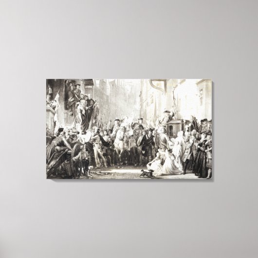 Prince Charles Edward en de hooglanders Canvas Afdruk (Voorkant)