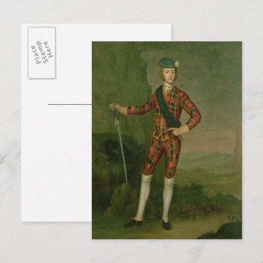 Prince Charles Edward Stuart Briefkaart (Voorkant / Achterkant)