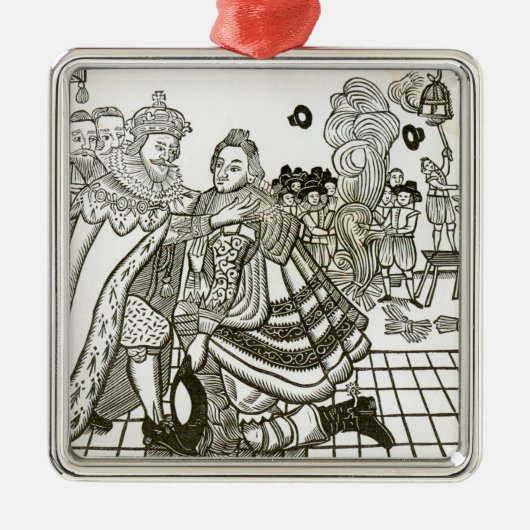 Prince Charles's Welcome Home uit Spanje, 1623 Metalen Ornament (Voorkant)