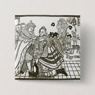 Prince Charles's Welcome Home uit Spanje, 1623 Vierkante Button 5,1 Cm