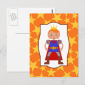 Prince Charming Boy Birthday Party Briefkaart (Voorkant / Achterkant)