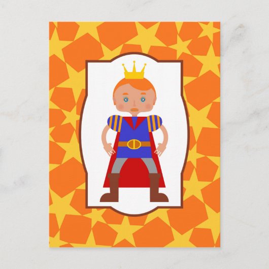 Prince Charming Boy Birthday Party Briefkaart (Voorkant)