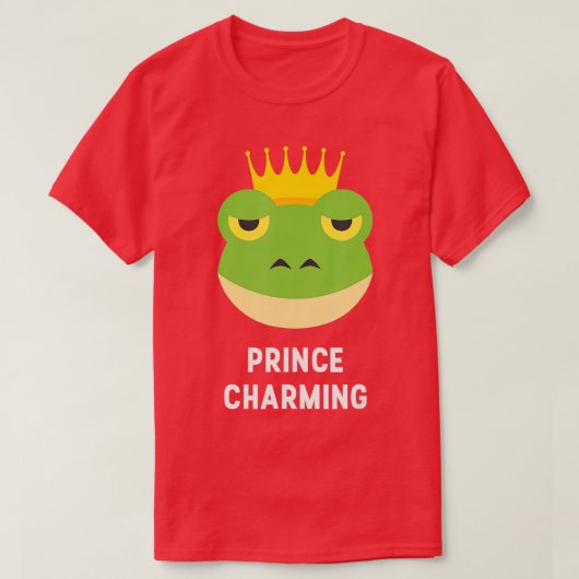 Prince Charming Frog Crown Fairytale Hero Funny T-shirt (Design voorkant)