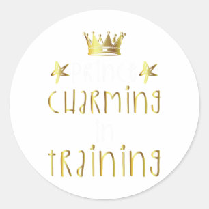 Prince Charming in training Hero Halloween Lazy Co Ronde Sticker