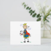 Prince Charming on Horse Briefkaart (Staand voorkant)
