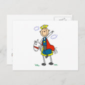 Prince Charming on Horse Briefkaart (Voorkant / Achterkant)