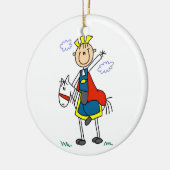 Prince Charming on Horse Keramisch Ornament (Links)