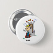 Prince Charming redt Rapunzel-Button Ronde Button 5,7 Cm (Voorkant /achterkant)