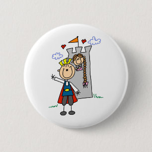 Prince Charming redt Rapunzel-Button Ronde Button 5,7 Cm