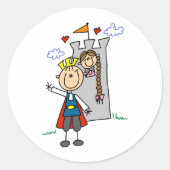 Prince Charming redt Rapunzel Sticker (Voorkant)