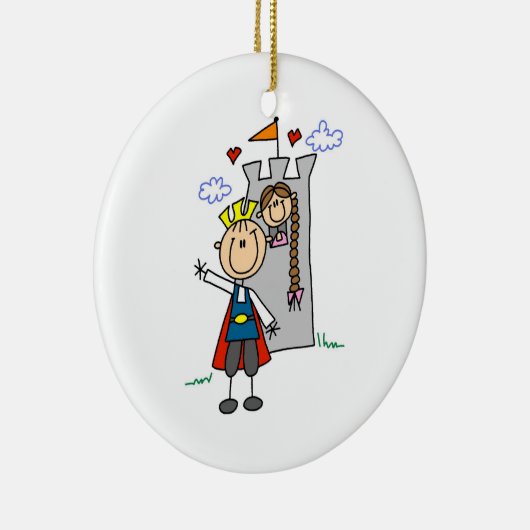 Prince Charming Rescues Princess Keramisch Ornament (Rechts)