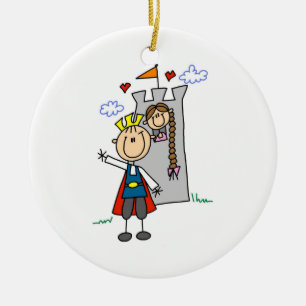 Prince Charming Rescues Princess Keramisch Ornament