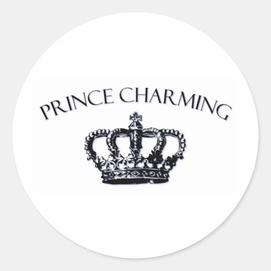 Prince Charming Ronde Sticker (Voorkant)