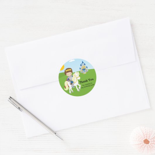 Prince Charming Ronde Sticker (Envelop)