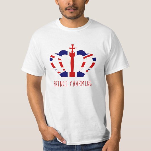 Prince Charming | Union Jack Crown | Financiering T-shirt (Voorkant)