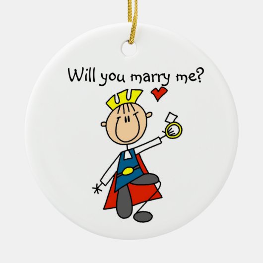 Prince Charming Wil je met me trouwen Keramisch Ornament (Voorkant)