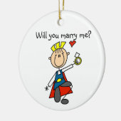 Prince Charming Wil je met me trouwen Keramisch Ornament (Links)