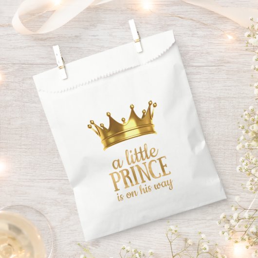 Prince Crown Baby shower Bedankzakje (Geknipt)