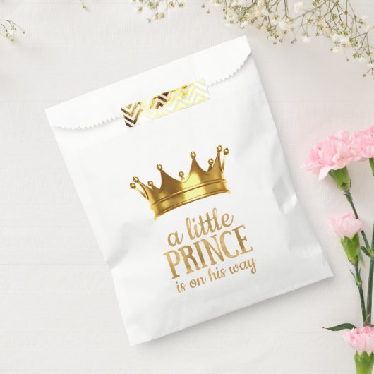 Prince Crown Baby shower Bedankzakje (Gezegeld)