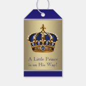 Prince Crown Baby shower Cadeaulabel (Voorkant)