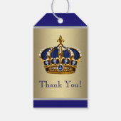 Prince Crown Baby shower Cadeaulabel (Achterkant)
