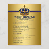 Prince Crown Baby shower Games Word Scramble (Achterkant)