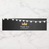 Prince Crown | Baby shower goudfolie | Dank u Waterfles Etiket (Enkel label)