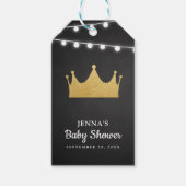 Prince Crown | Baby shower goudfolie | Krijtbord Cadeaulabel (Voorkant)