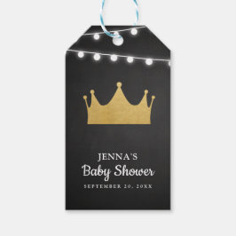 Prince Crown | Baby shower goudfolie | Krijtbord Cadeaulabel