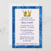 Prince Crown Baby shower Kaart (Achterkant)