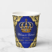 Prince Crown Baby shower papieren bekers (Achterkant)
