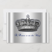 Prince Crown Baby shower Uitnodiging (Voorkant)