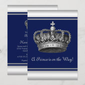 Prince Crown Baby shower Uitnodiging (Voorkant / Achterkant)