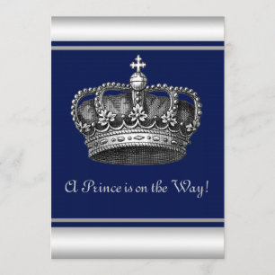 Prince Crown Baby shower Uitnodiging