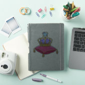 Prince Crown met diamantillustratie sticker (iPad Cover)