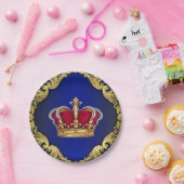 Prince Crown Royal Baby shower Papieren Bordje (Feest)