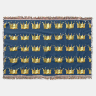 Prince Crown Throw Blanket Deken