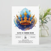 Prince Diamond bewerkbare verjaardag Kaart (Staand voorkant)