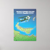 Prince Edward Island, Canada kaart. Canvas Afdruk (Voorkant)