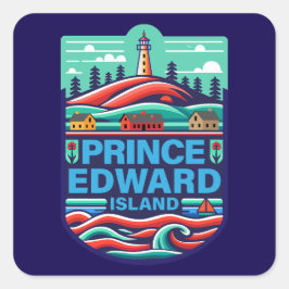 Prince Edward Island Canada Vierkante Sticker