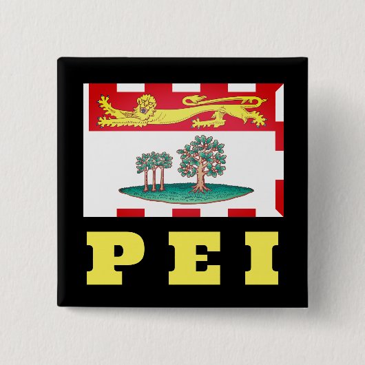 Prince Edward Island Flag Vierkante Button 5,1 Cm (Voorkant)