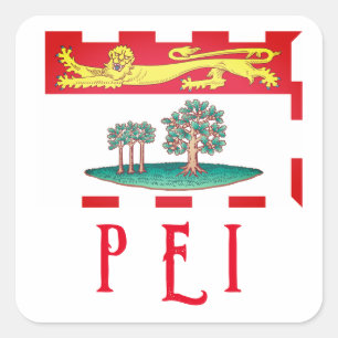 Prince Edward Island Flag Vierkante Sticker