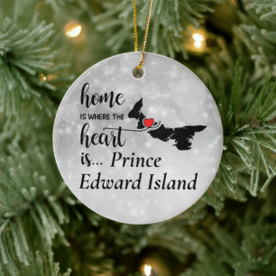 Prince Edward Island Home is waar Heart Keramisch Ornament