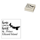 Prince Edward Island Home is waar Heart Rubberstempel (Gestempeld)