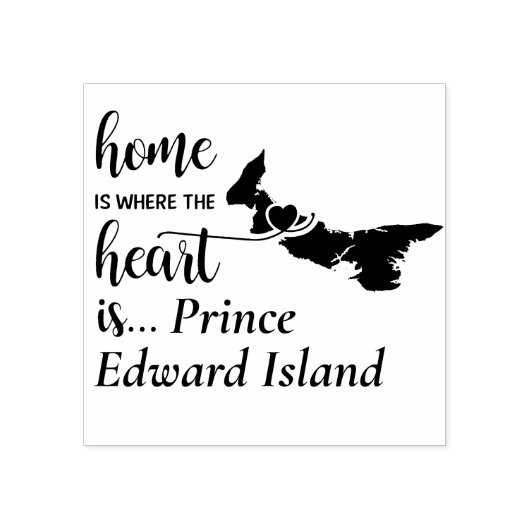 Prince Edward Island Home is waar Heart Rubberstempel (Afrduk)