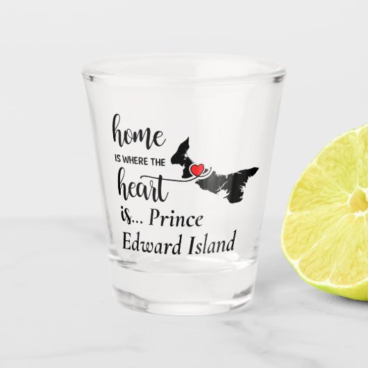 Prince Edward Island Home is waar Heart Shot Glas (Voorkant)